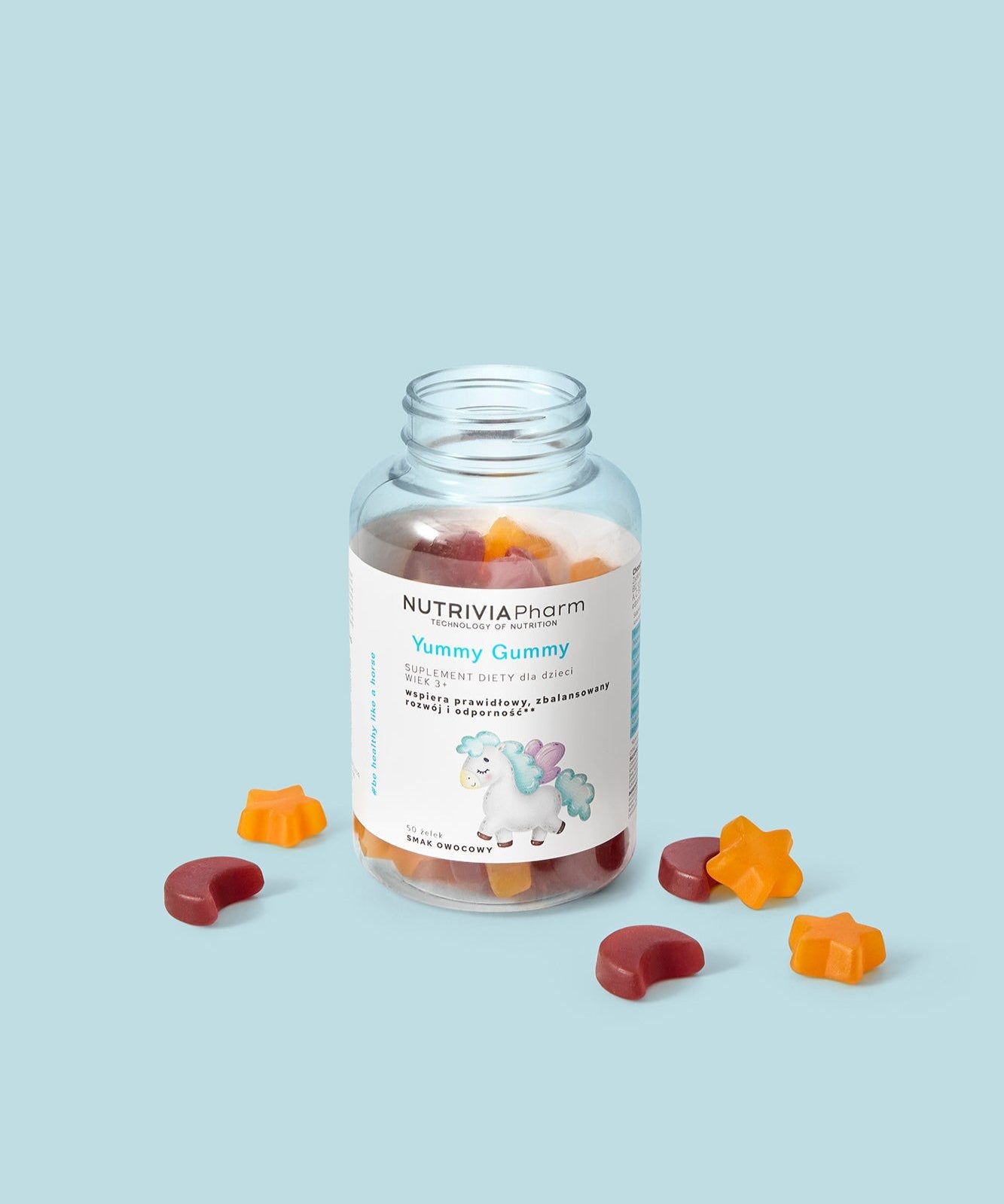 Otwarte opakowanie suplementu Yummy Gummy